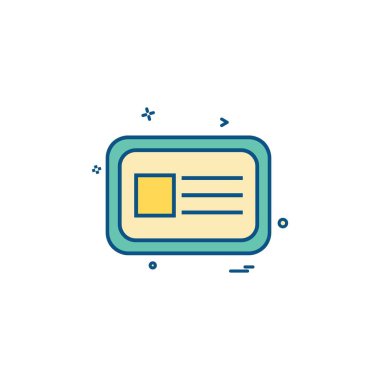 ID kart simgesi vektör illüstrasyonu 