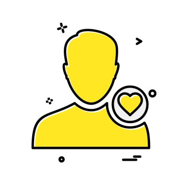 Avatar erkek simge tasarım vektörü