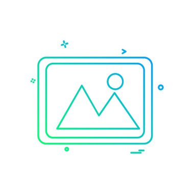 Resim simge tasarlamak vektör