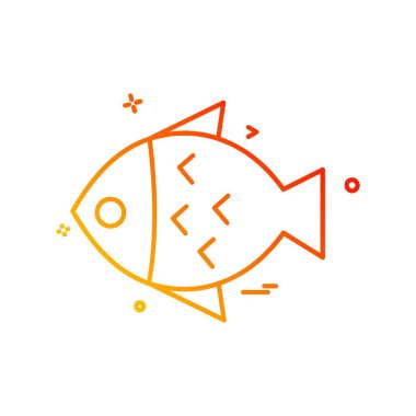 Balık simgesi tasarım vektörü