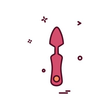 Çalışma araçlar simgesi tasarım, renkli vektör çizim 