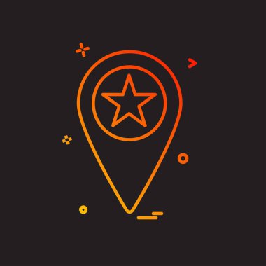 Gezinti simgesi tasarım, renkli vektör çizim