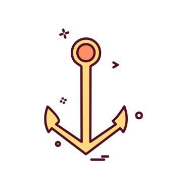 Çapa simgesi tasarım vektörü