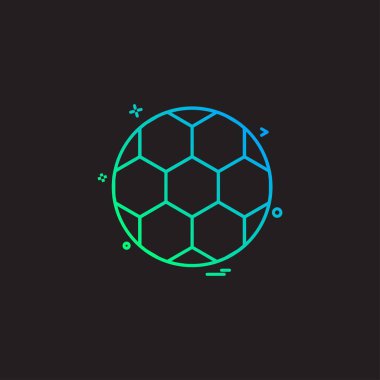 Futbol ikonu tasarım vektörü 