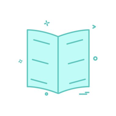 Kitap simgesi tasarım vektörü 