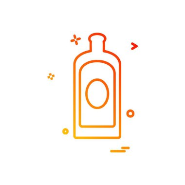 İçki simgesi tasarım, renkli vektör çizim 