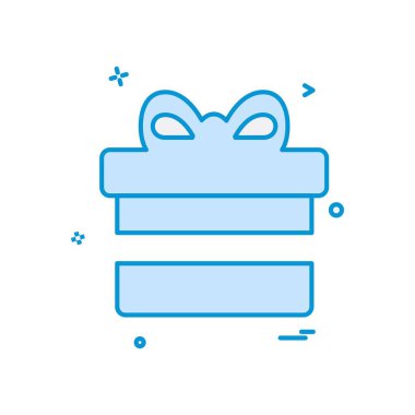 Hediye kutusu simge vektör beyaz arka plan üzerinde