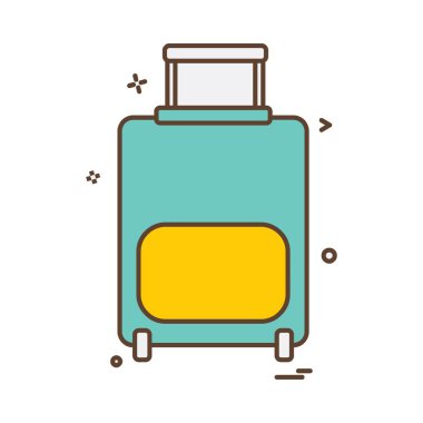 Seyahat çanta simge tasarlamak vektör