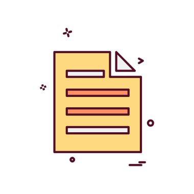 Dosya simgesi tasarım vektörü