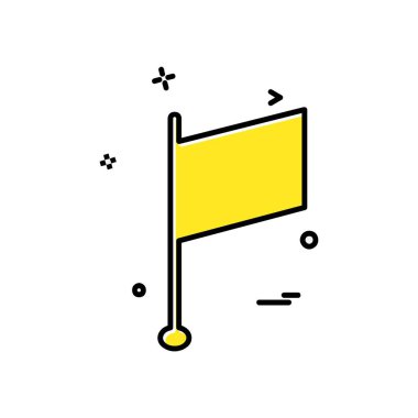 Bayrak simgesi tasarım vektörü