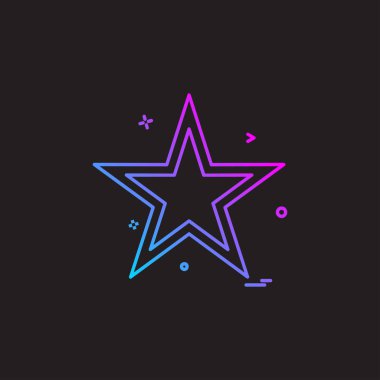 Yıldız simgesi tasarlamak vektör 