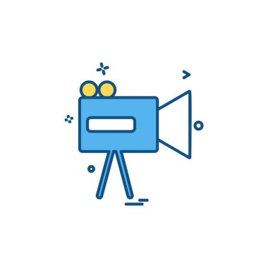 Video kamera simge vektör tasarımı