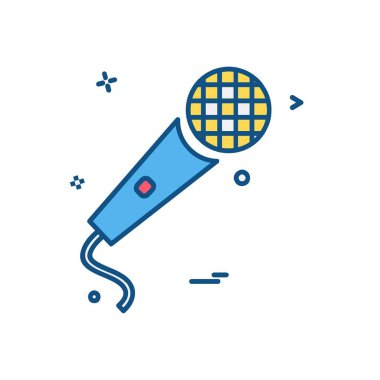 Mikrofon simgesi tasarım vektörü