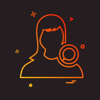 Kadın simge tasarlamak vektör