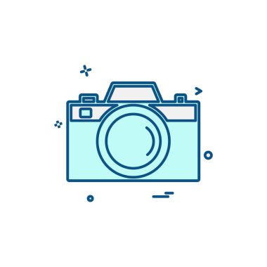 Ortam ve Kamera simgesi tasarım vektörü 