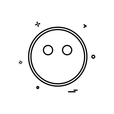 Üzgün emoji simgesi tasarım, renkli vektör çizim