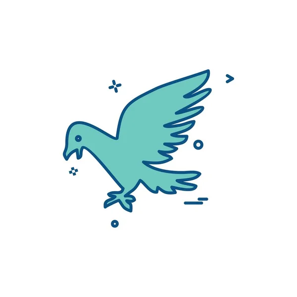 비둘기 아이콘 디자인 — 스톡 벡터