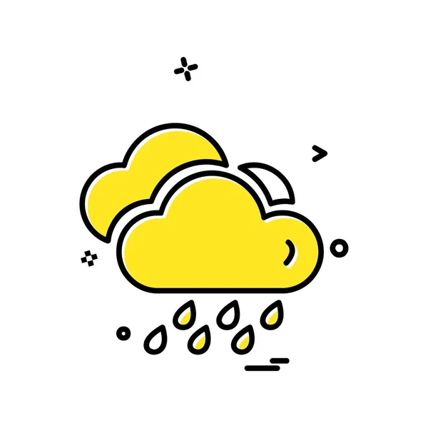 Weather Simply Icon Vector White Baclground — Stock Vector