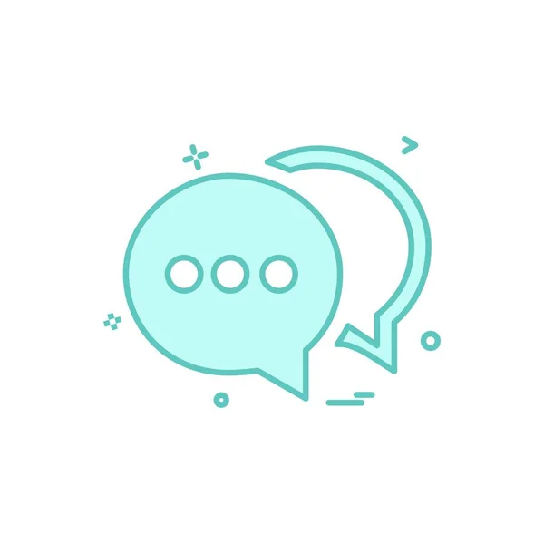 Chat Buble Sms Icon Vektor Design — Stockvektor