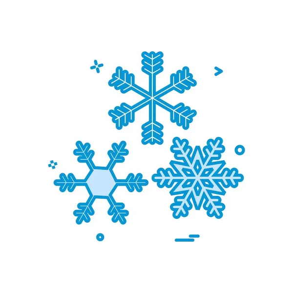 Icono Copo Nieve Colorido Sobre Fondo Blanco — Vector de stock