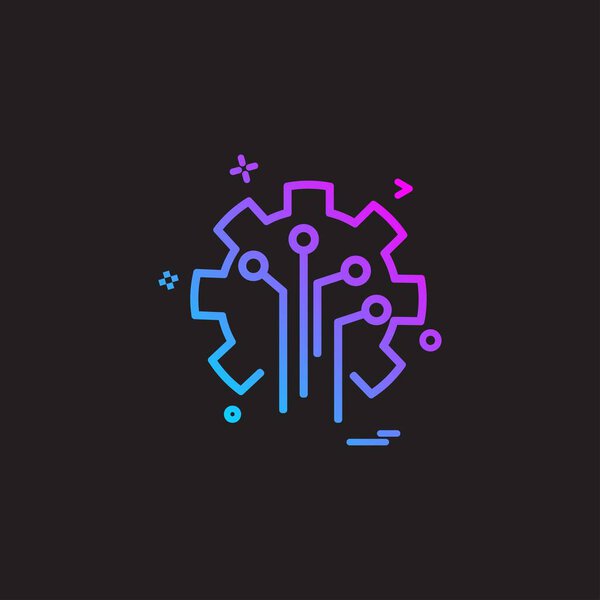 Дизайн вектора значков искусственного контура
