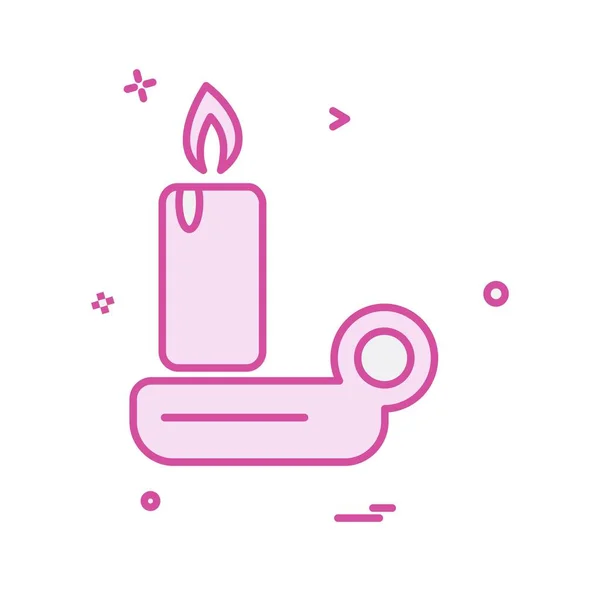 Candle Icon Design Vector — Stock Vector