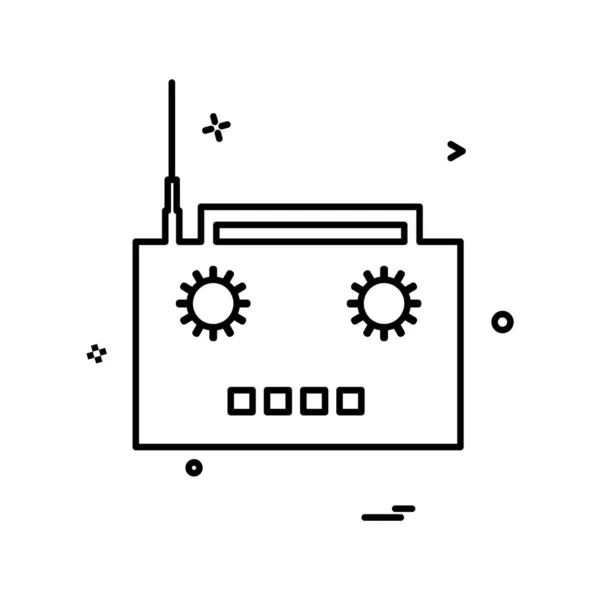 Radio Pictogram Ontwerp Vector — Stockvector