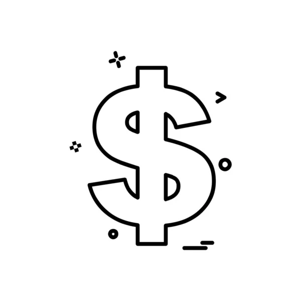 Designvektor Für Dollar Symbole — Stockvektor