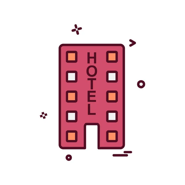 Hotel Icon Design Vector — Stock Vector