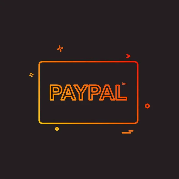 Design Der Paypal Karte — Stockvektor