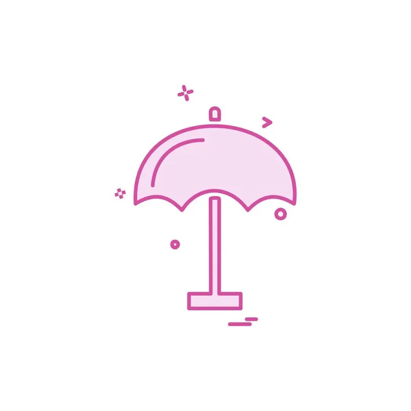 Deštník Ikony Designu Vektorové Ilustrace — Stockový vektor