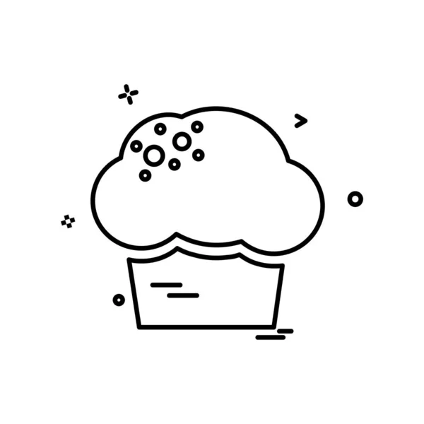 Ilustracja Wektorowa Projekt Ikonę Ciasto — Wektor stockowy