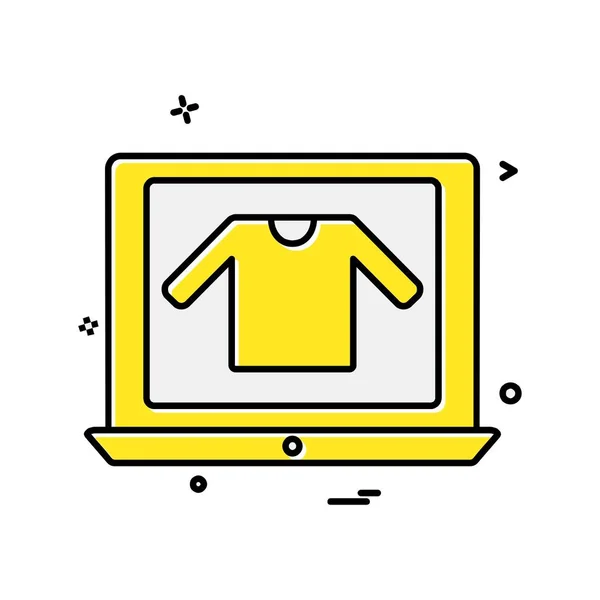 Online Shopping Icon Design Vector — Stock Vector