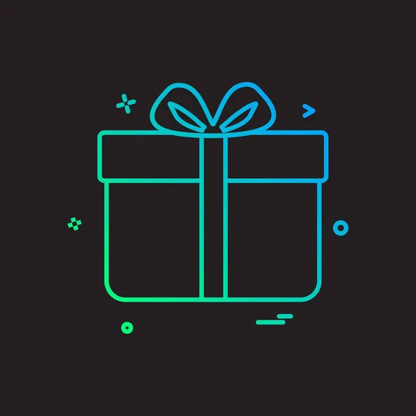 Geschenk Box Geburtstag Überraschung Symbol Vektor Design — Stockvektor