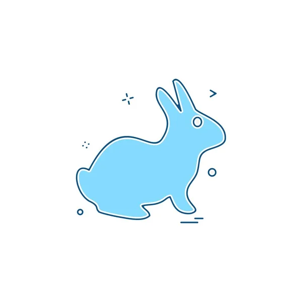 Rabbit Icon Design Vector — Stock Vector