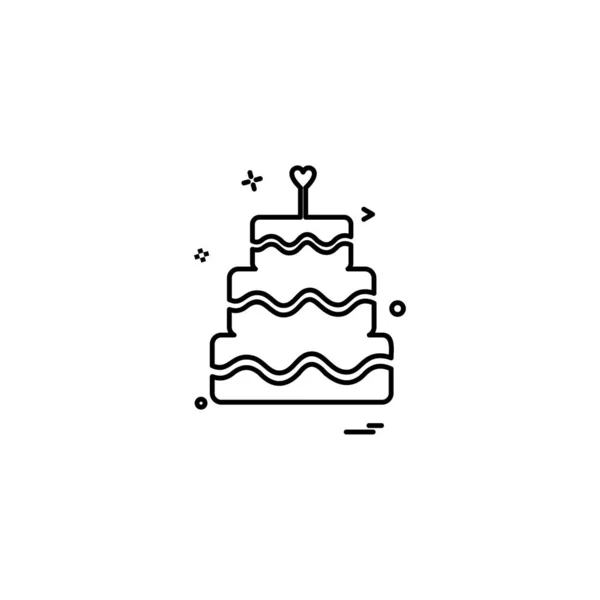 Icono Cumpleaños Vector Diseño — Vector de stock