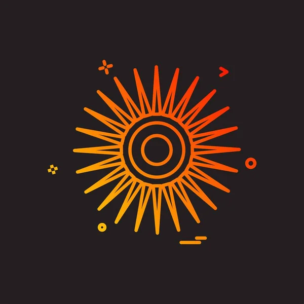 Diseño Icono Sol Ilustración Vectorial Colorido — Vector de stock