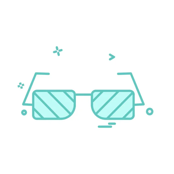 Glasses Icon Design Vector — Stock Vector