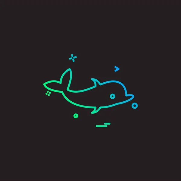 Fish Icon Design Vector — Stock Vector