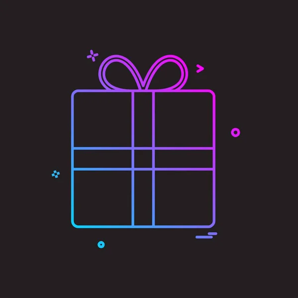 Geschenkbox Symbol Design Vektor Illustration — Stockvektor