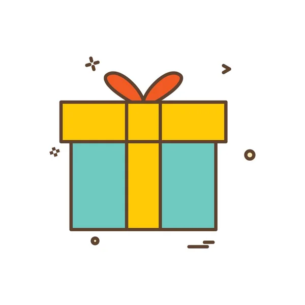 Icono Caja Regalo Vector Diseño — Archivo Imágenes Vectoriales