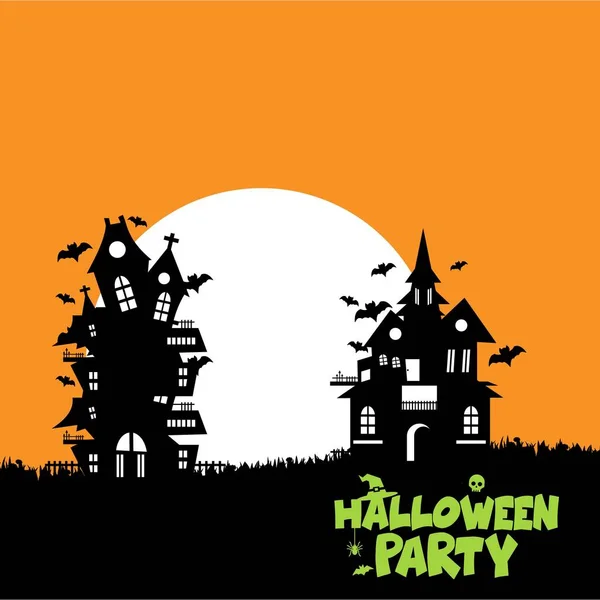 Illustration Vectorielle Colorée Fond Carte Vacances Halloween — Image vectorielle
