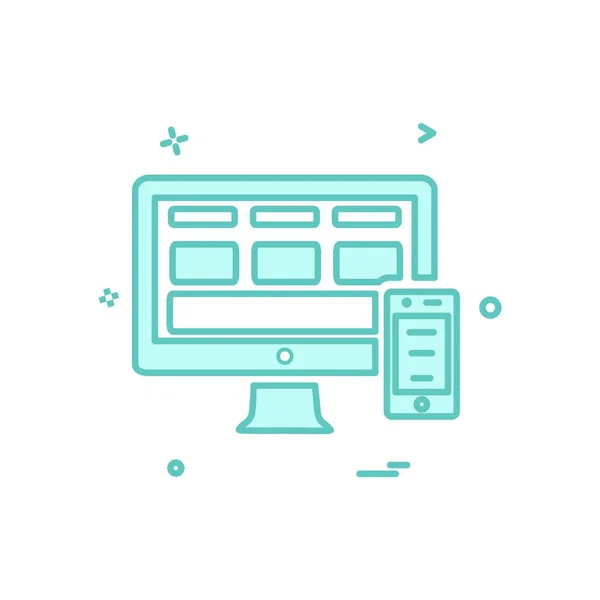 Weblayout Icon Design Vektor — Stockvektor