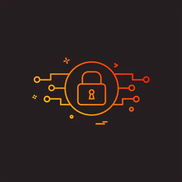 パスワードとセキュリティアイコンのデザインベクトル — ストックベクタ