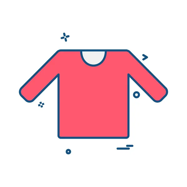 Design Ícone Camisa Ilustração Vetorial Colorida — Vetor de Stock