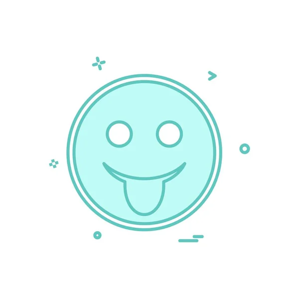 Design Ícone Emoji Feliz Ilustração Vetorial Colorida — Vetor de Stock