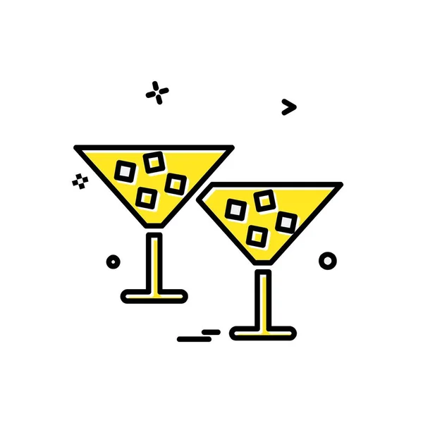 Drink Pictogram Ontwerp Kleurrijke Vectorillustratie — Stockvector