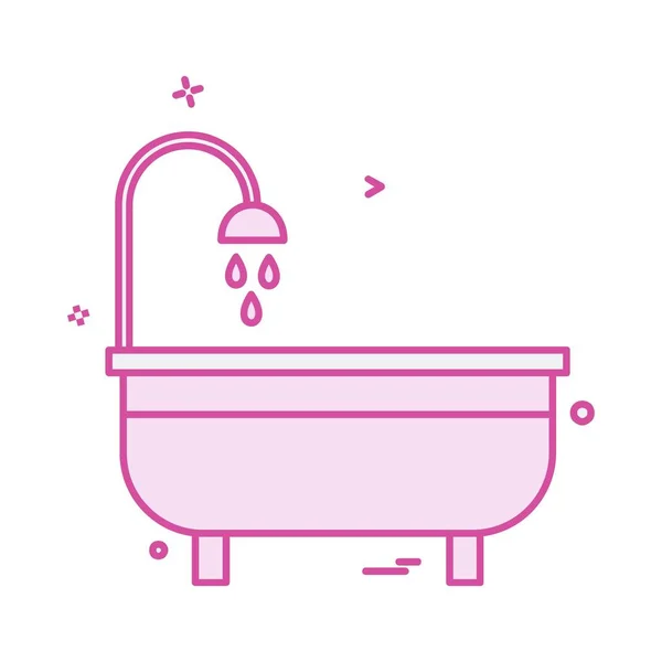 Icono Baño Vector Diseño — Archivo Imágenes Vectoriales