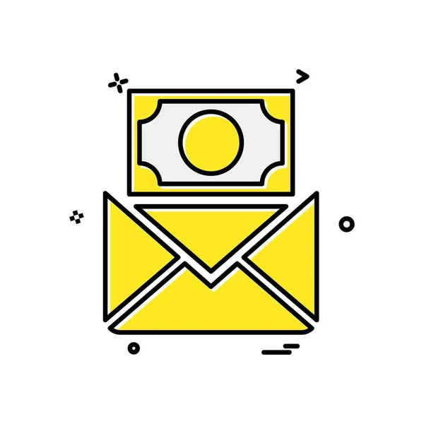 Design Ícone Mail Ilustração Vetorial Colorida — Vetor de Stock