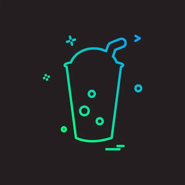 Drink Icon Design Bunte Vektorillustration — Stockvektor